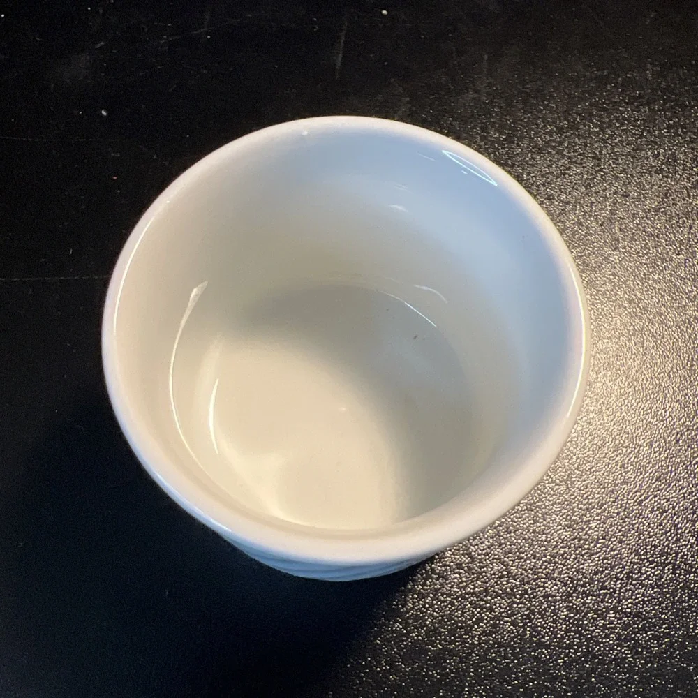 Vintage Schonwald 9485 Fine Dining Dipping‎ Bowl Butter White Swirl Germany